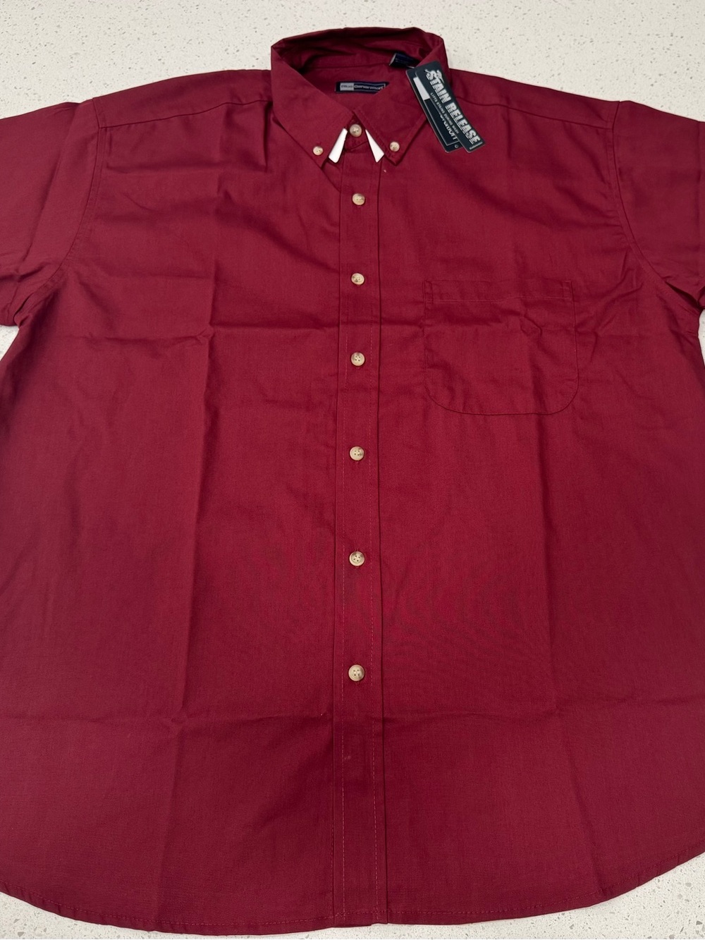 Blue Generation Men's Superblend Poplin Short Sleeve Button Up Shirt